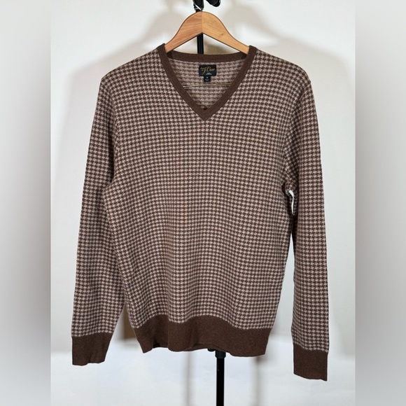 J. Crew Other - New JCrew Cashmere vneck sweater in houndstooth